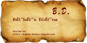 Bábás Diána névjegykártya